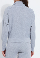 Lysse Lysse Grey 1/4 zip Turtle Neck Top