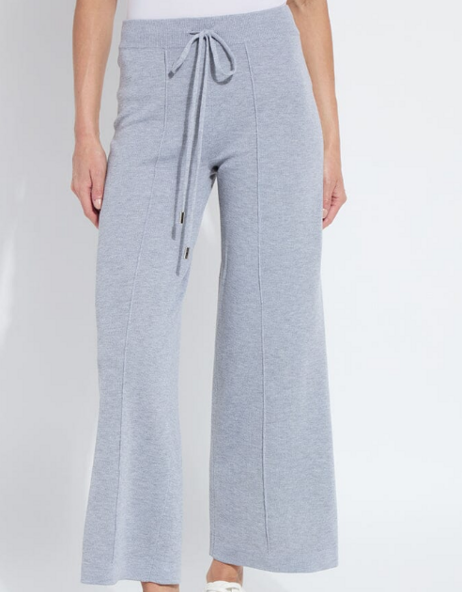 Lysse Lysse Grey Wide Leg Drawstring Knit Pant