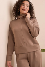 Tribal Tribal Fossil L/S Funnel Neck Top LS