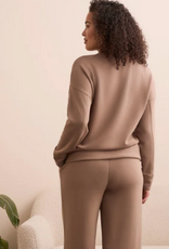 Tribal Tribal Fossil L/S Funnel Neck Top LS