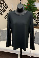 Lulu B Lulu B Black Basic Crew Neck Long Sleeve Top