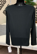 Lulu B Lulu B Black Basic Crew Neck Long Sleeve Top