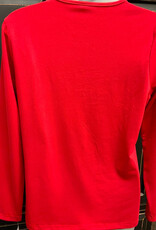Lulu B Lulu B Crimson Basic Crew Neck Long Sleeve Top