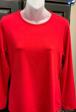 Lulu B Lulu B Crimson Basic Crew Neck Long Sleeve Top