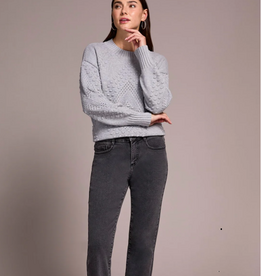 Tribal Tribal Audrey Charcoal  Straight Crop Jean