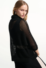 Joseph Ribkoff Joseph Ribkoff   Black S/S 1/4Zip Top