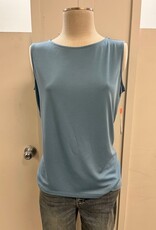 Sharon Young Inc Multiples Chambray Hi Neck Tank