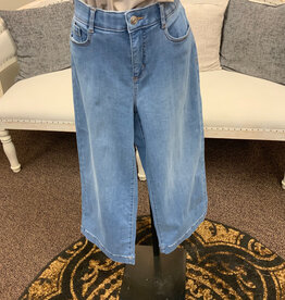 Tribal Tribal Audrey Coastal Blue Wide Leg  Crop Denim