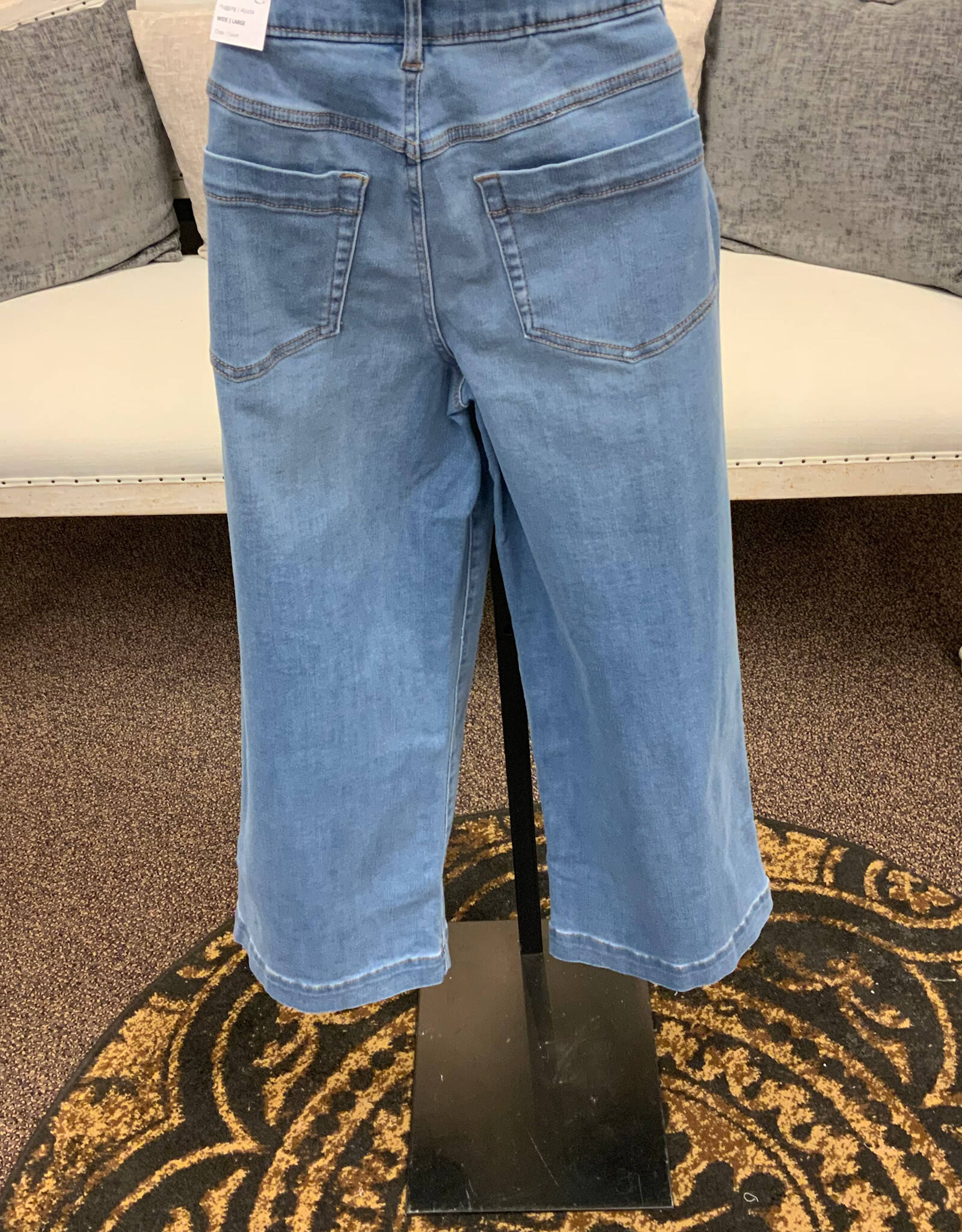 Tribal Tribal Audrey Coastal Blue Wide Leg  Crop Denim