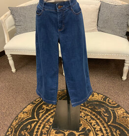 Tribal Tribal Audrey Fade Blue Wide Leg  Crop Denim