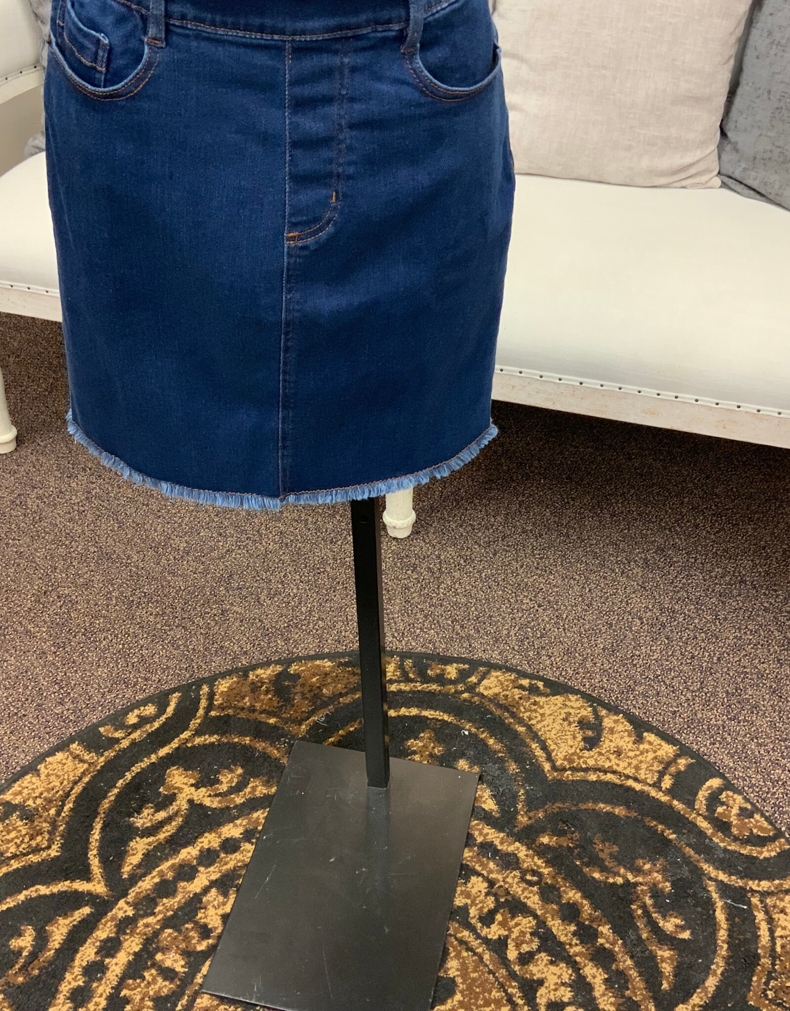 Tribal Tribal  Audrey Pull On Fade Blue Denim Skirt