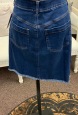 Tribal Tribal  Audrey Pull On Fade Blue Denim Skirt