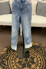 Sharon Young Inc Tru Lux Indigo Laser Printed Straight Leg Jean