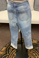 Sharon Young Inc Tru Lux Indigo Laser Printed Straight Leg Jean