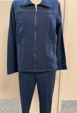 L. Hameric L. Hamrick 8597 Baywatch Navy Zip Up LS Knit Jacket