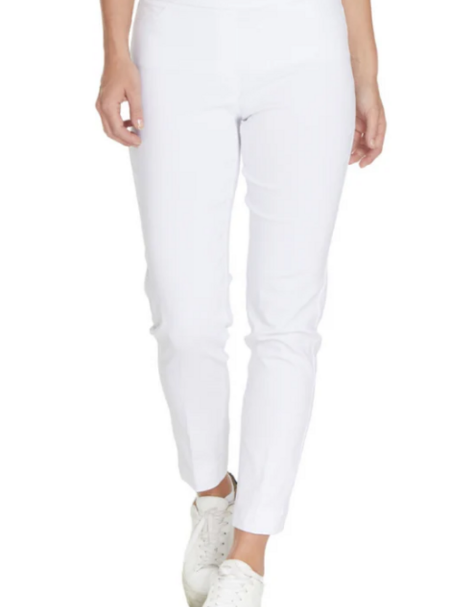 - Slimsations White Pull-On Ankle Pant