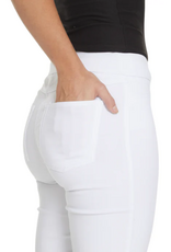 - Slimsations White Pull-On Ankle Pant