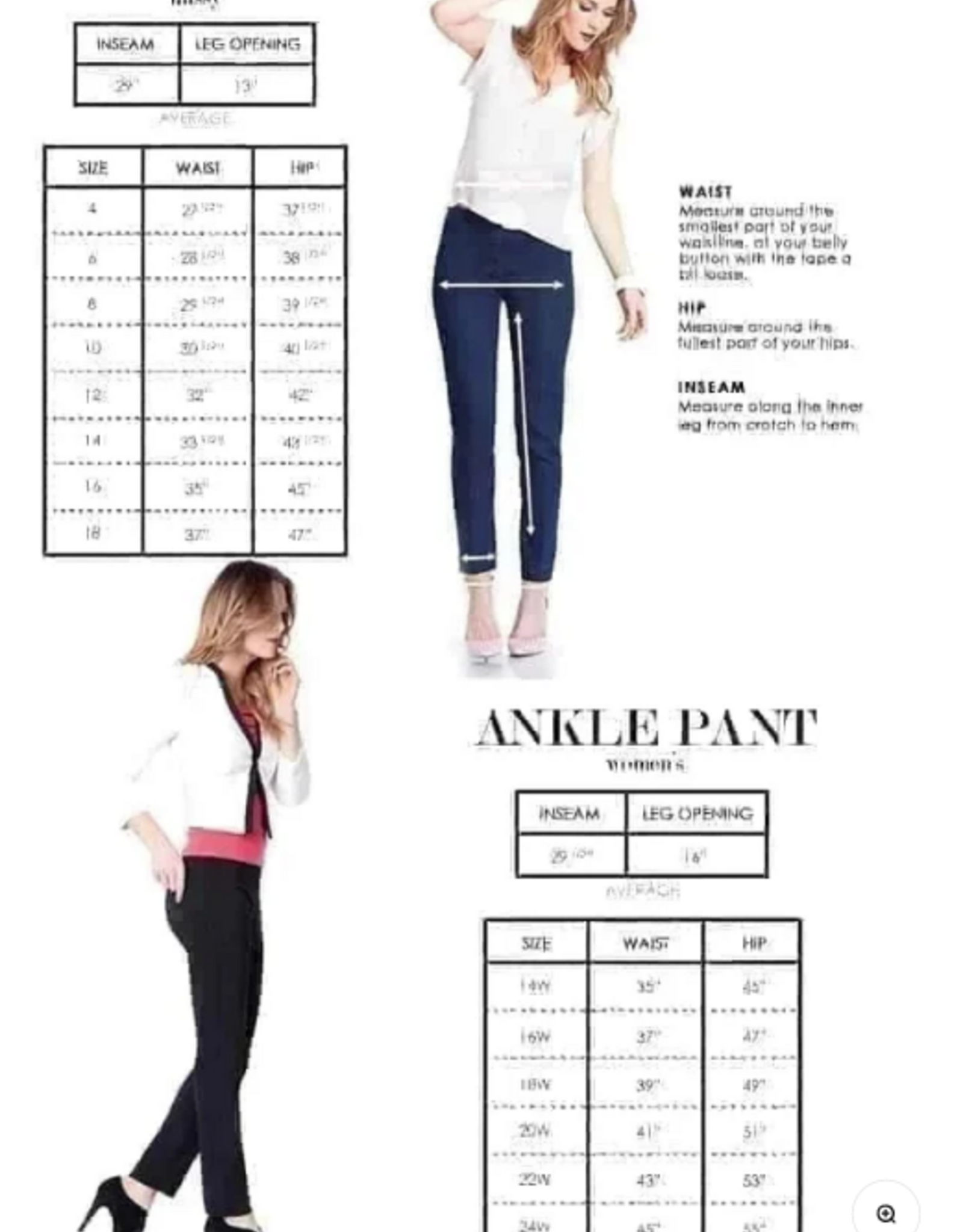 - Slimsations White Pull-On Ankle Pant