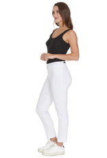 - Slimsations White Pull-On Ankle Pant