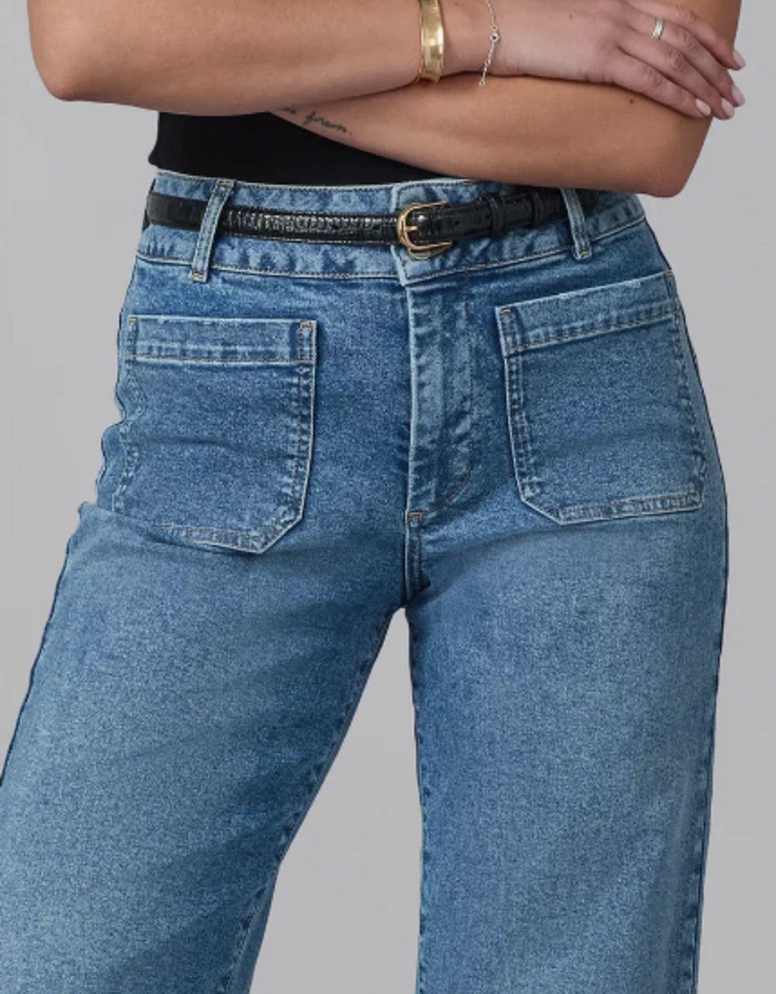 Lola Jeans Lola COLETTE Light Blue High Rise Wide Leg Jean