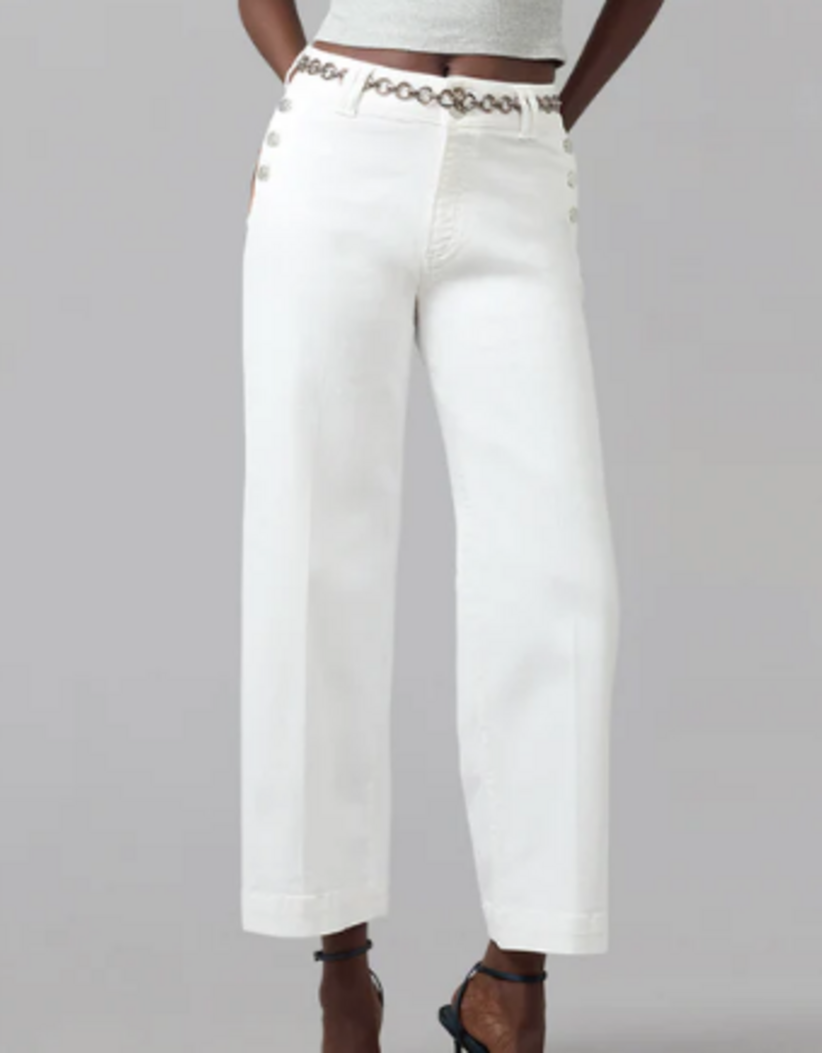 Lola Jeans Lola COLETTE Off White  High Rise Wide Leg Jean