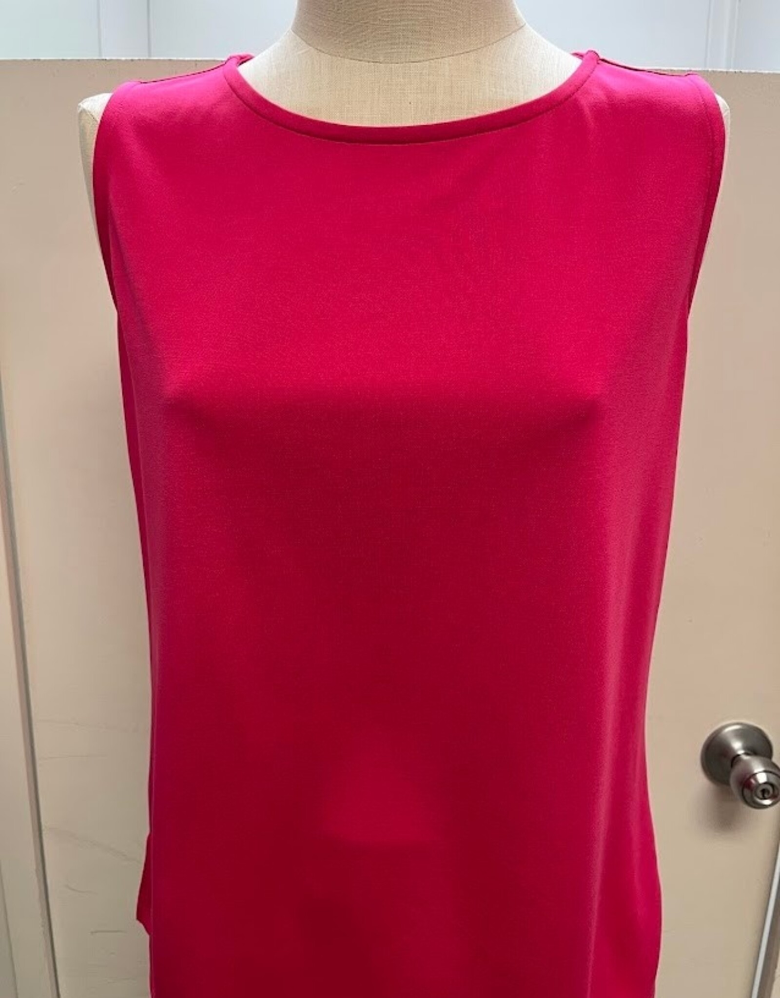 Sharon Young Inc Multiples Candy Pink High Neck Tank Top
