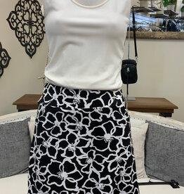 Sharon Young Inc Multiples  BLK   Pull On Skort Ruffle Hem