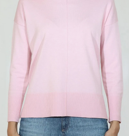 Meteric Knits Metrics  Pink Pearl Round Neck Long Sleeve Light Weight Sweater