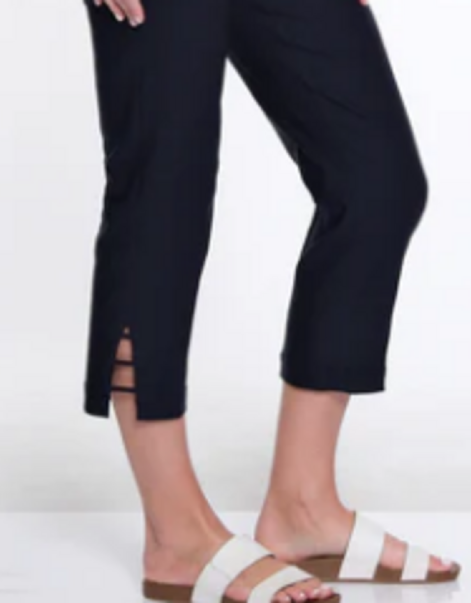 Sharon Young Inc Slimsation Midnight  Crop Pant  W Strap Hem Detail
