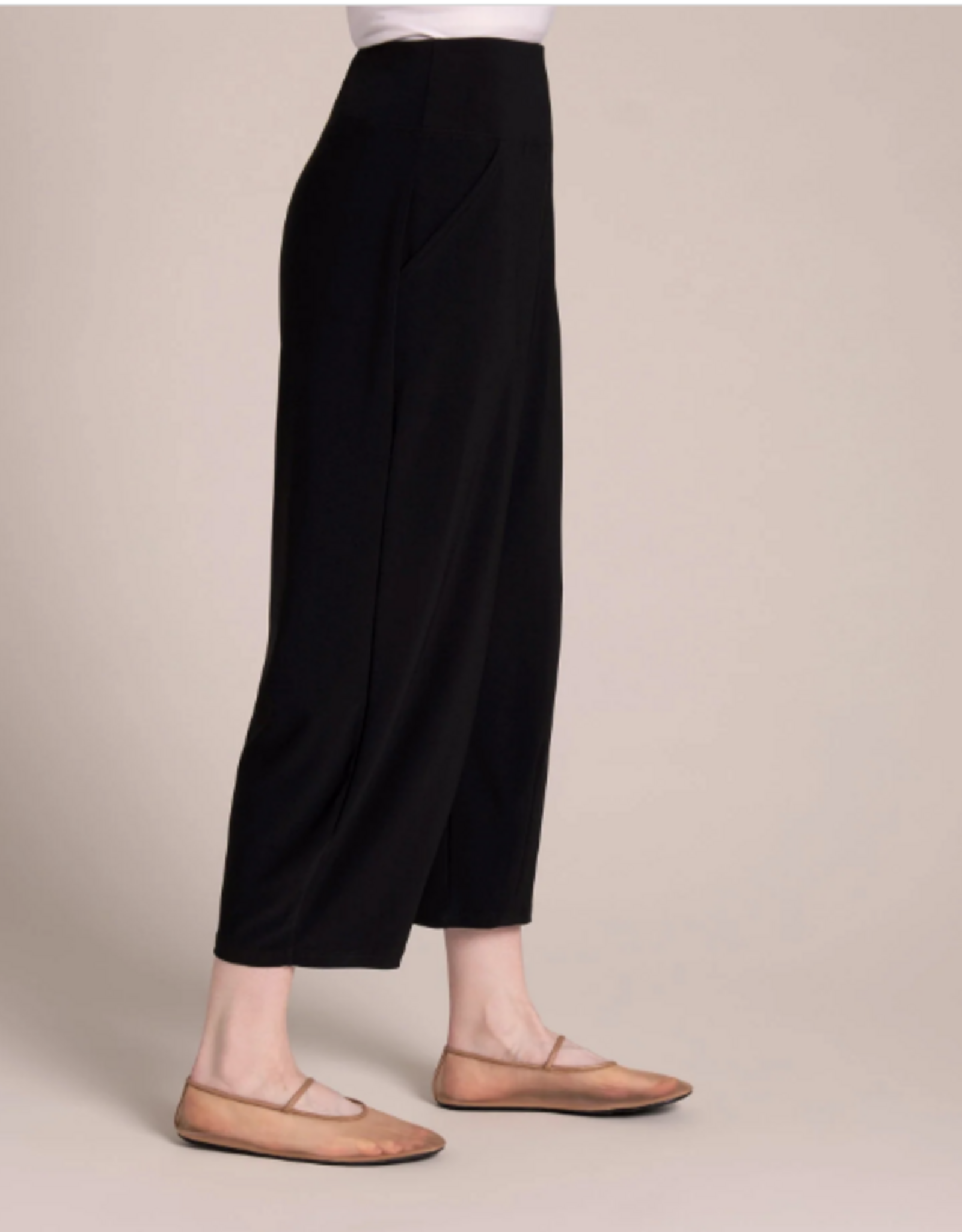 Sympli Sympli  Black Soffio Crepe Narrow Lantern Pant