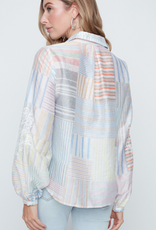 Renuar Renuar Multi Color  Button Up L/S Blouse