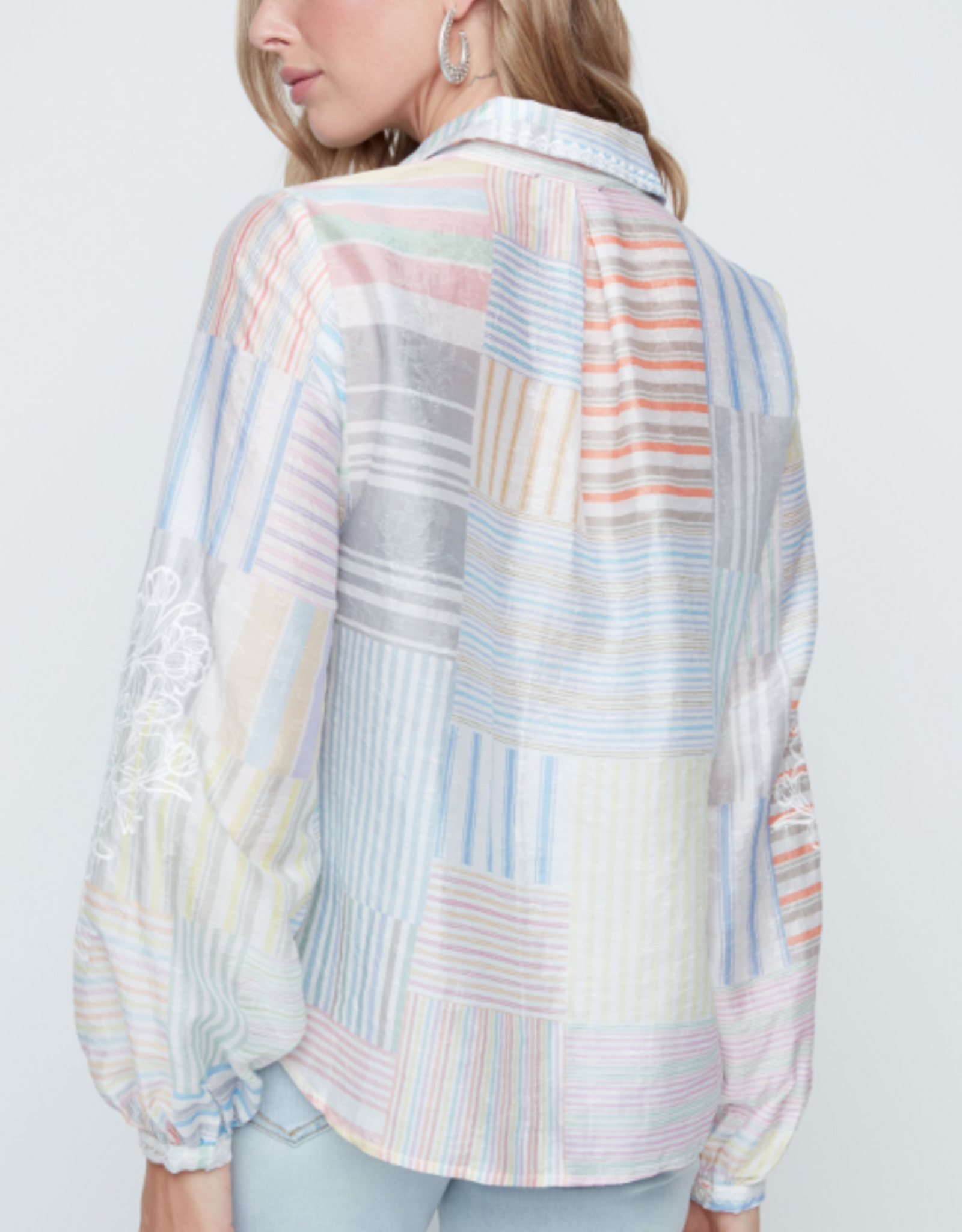 Renuar Renuar Multi Color  Button Up L/S Blouse