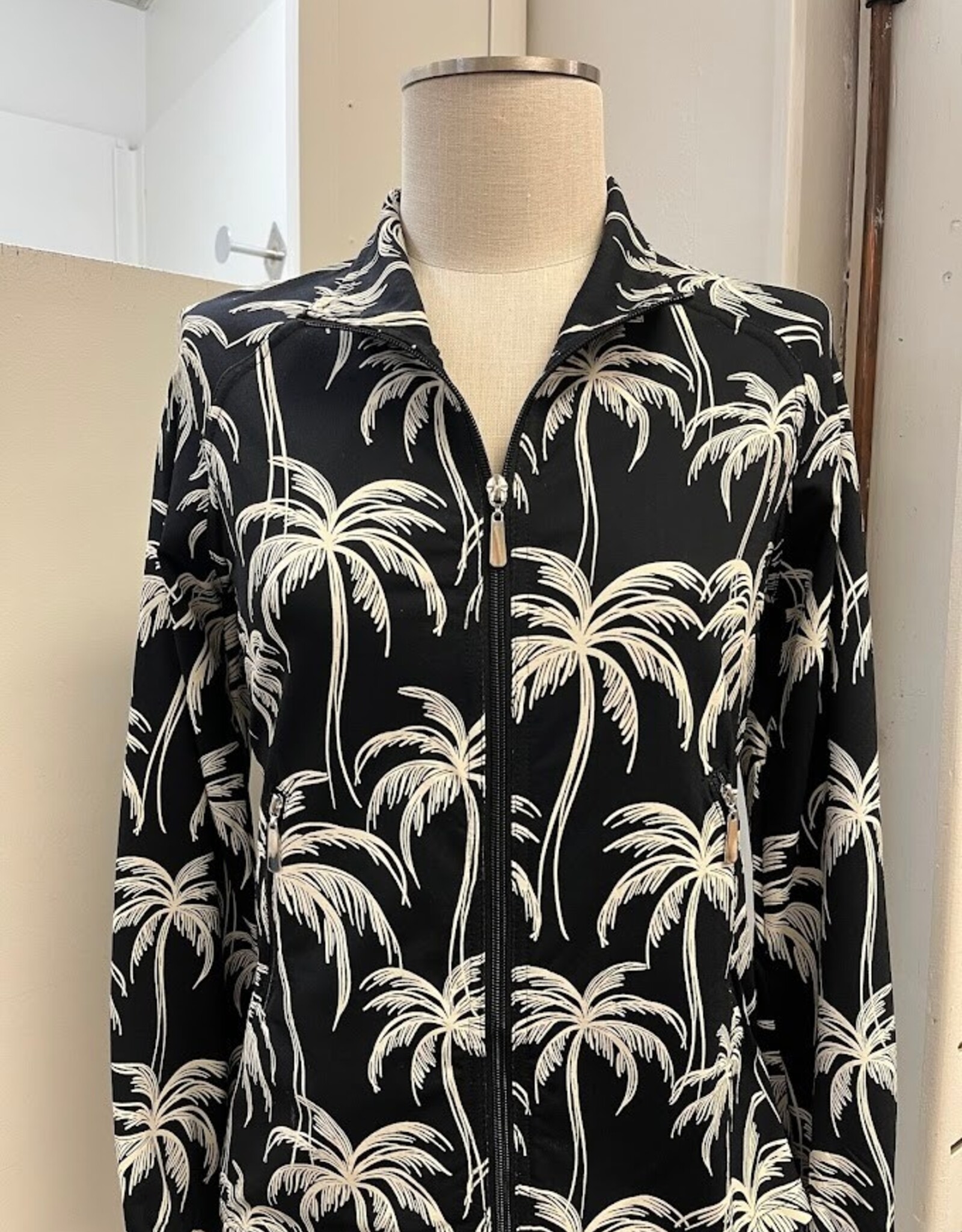 Beachtime Beach Time PLSB  Palm Print Zip Up L/S Jacket