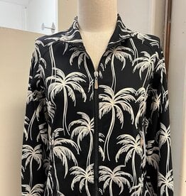 Beachtime Beach Time PLSB  Palm Print Zip Up L/S Jacket