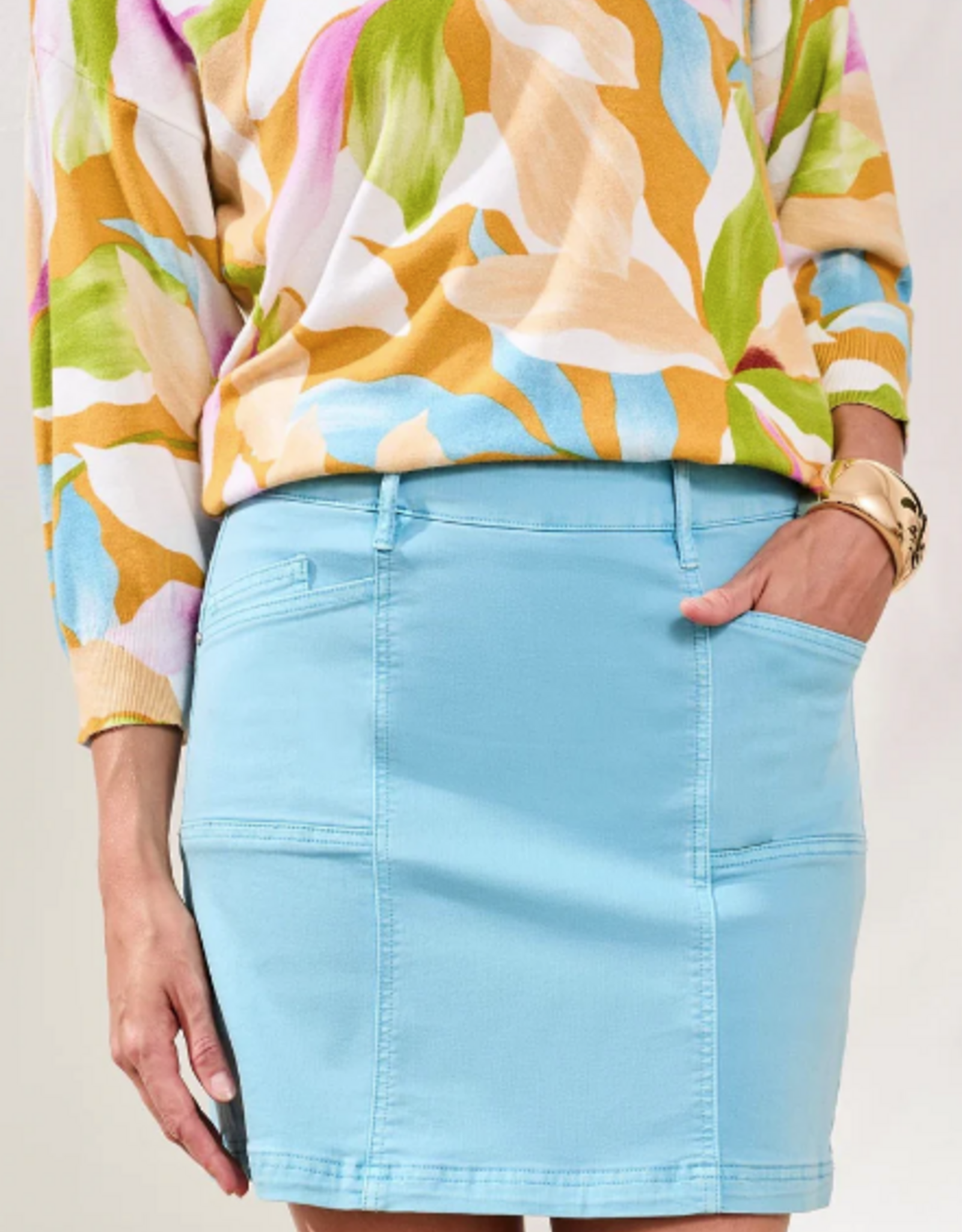 Tribal Tribal Aqua Sky Pull-On Skort w/Pockets