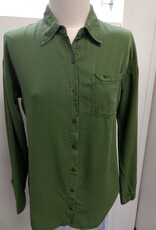 Wearables Wearables 14785W Olive Button Up L/S  Top