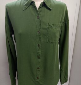 Wearables Wearables 14785W Olive Button Up L/S  Top