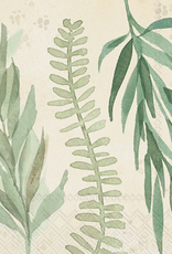 Boston International Leaf & Stem Leaves Cream Cocktail Napkin