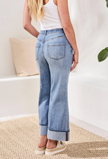 Tribal Tribal Pebble Blue Brooke Cuffed Palazo Jean