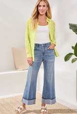 Tribal Tribal Pebble Blue Brooke Cuffed Palazo Jean