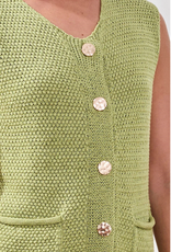 Tribal Tribal Kiwi Button Up Sweater Vest