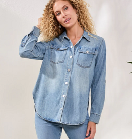 Tribal Tribal Ocean Wash Classic Soft Denim Shirt