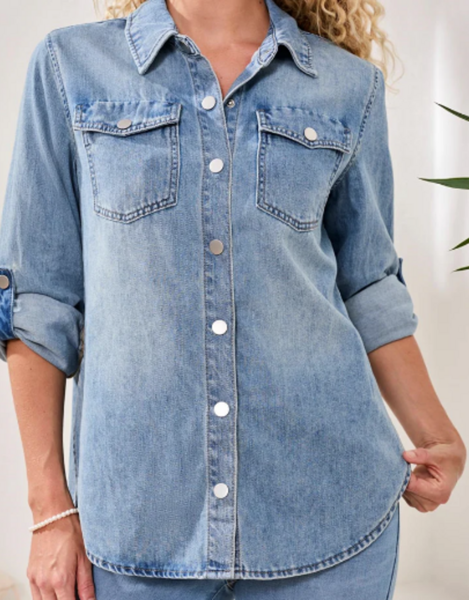 Tribal Tribal Ocean Wash Classic Soft Denim Shirt
