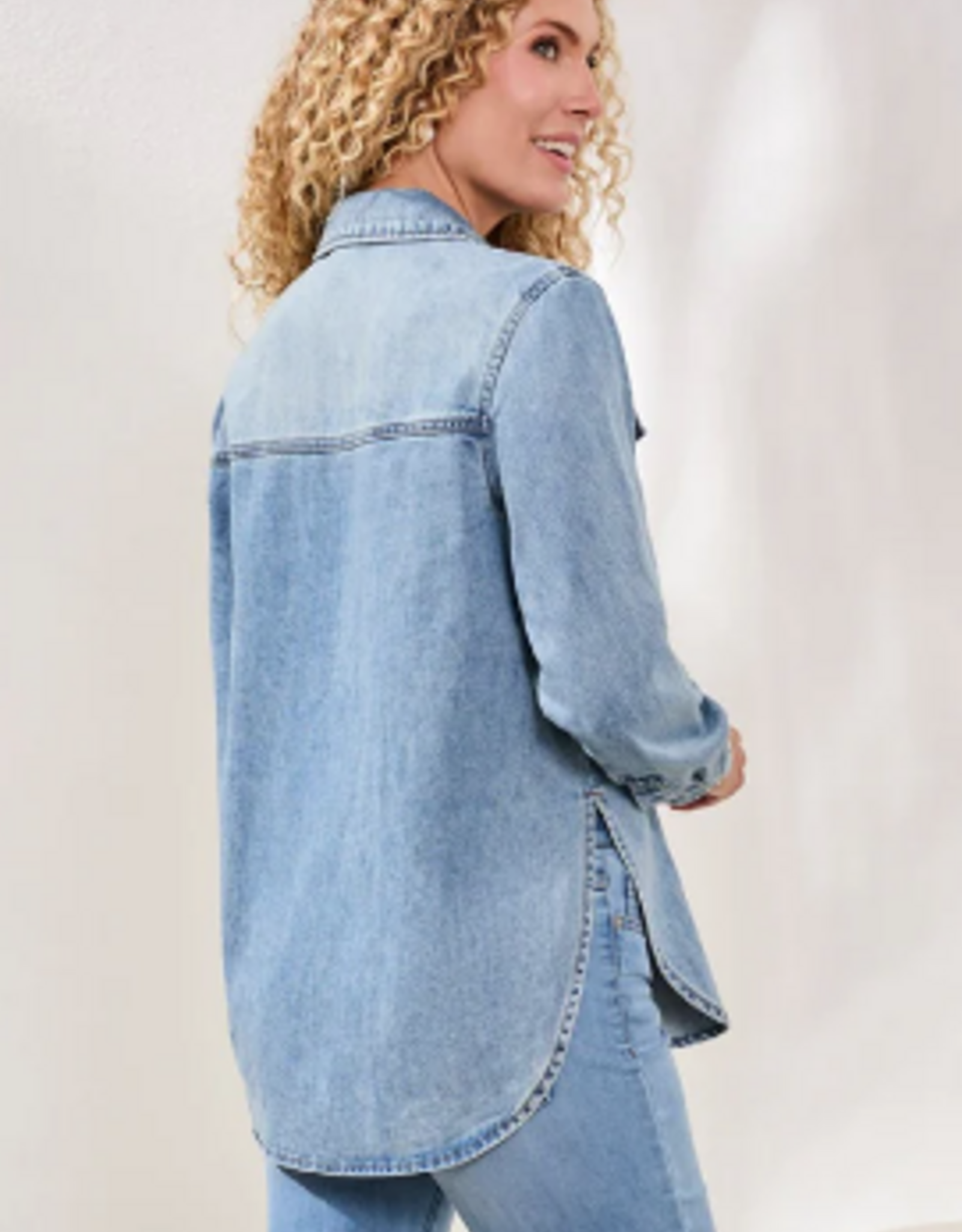 Tribal Tribal Ocean Wash Classic Soft Denim Shirt