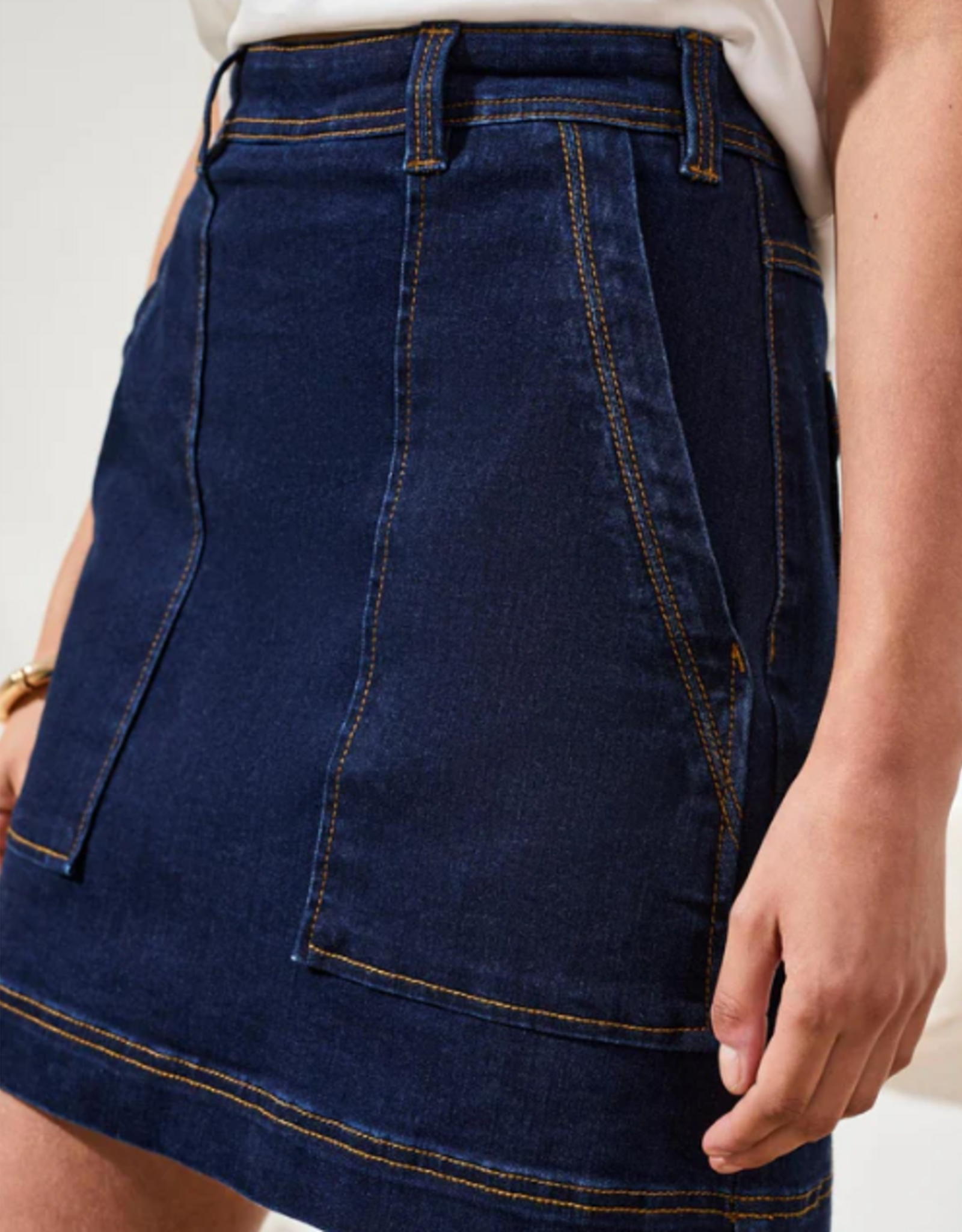 Tribal Tribal Rinse Denim Audrey Pull On Skort