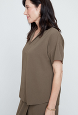 Renuar Renuar  Khaki S/S V-Neck Top