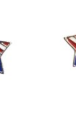 Coronet Coronet Patriotic Am. Flag Star Earring