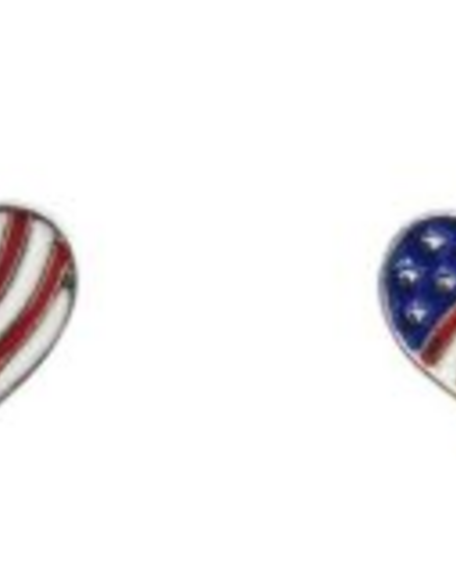 Coronet Coronet Patriotic Am. Flag Heart Earring