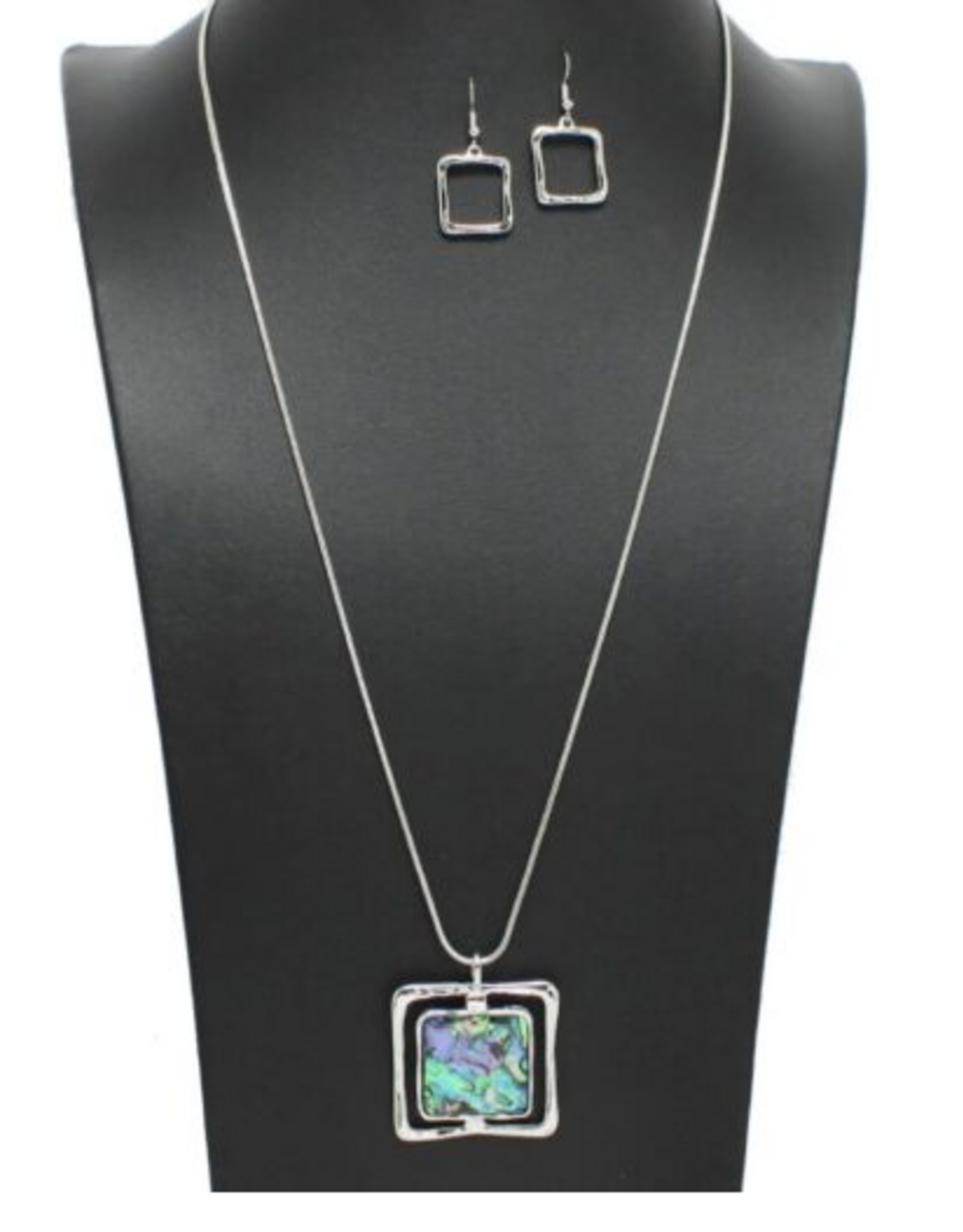 Coronet Coronet Silver Abalone Square Necklace