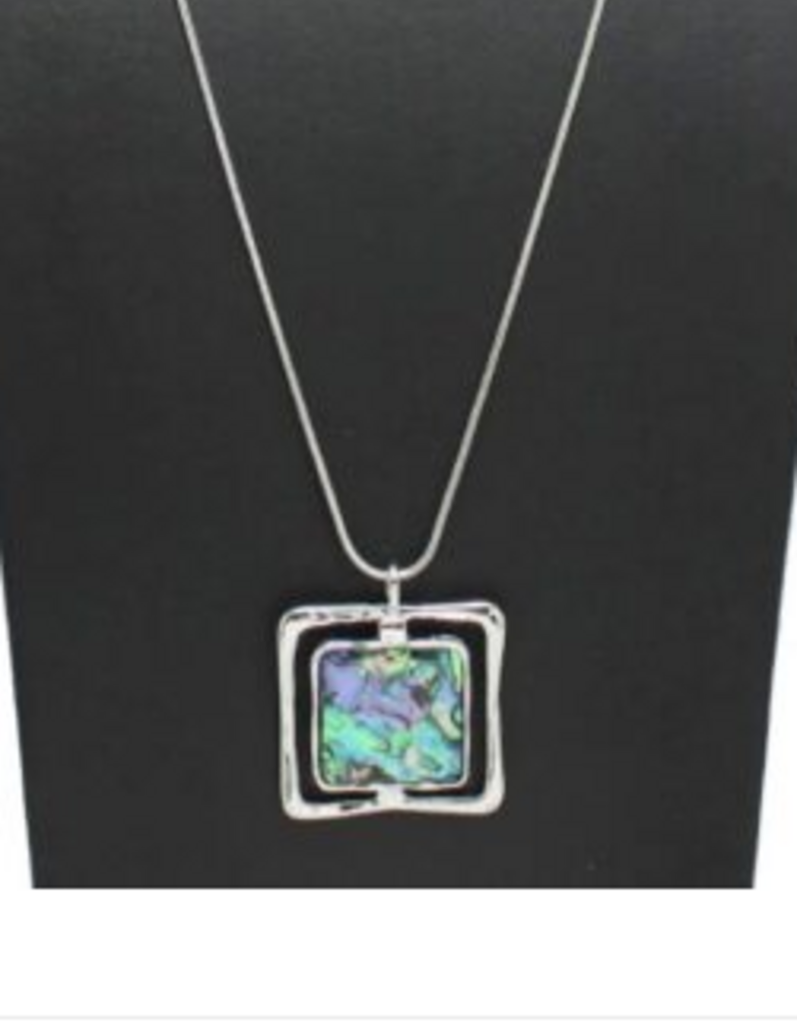 Coronet Coronet Silver Abalone Square Necklace